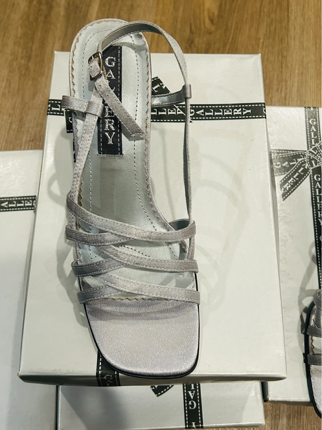 Gallery Strappy Heeled Sandals - Silver - photo 4