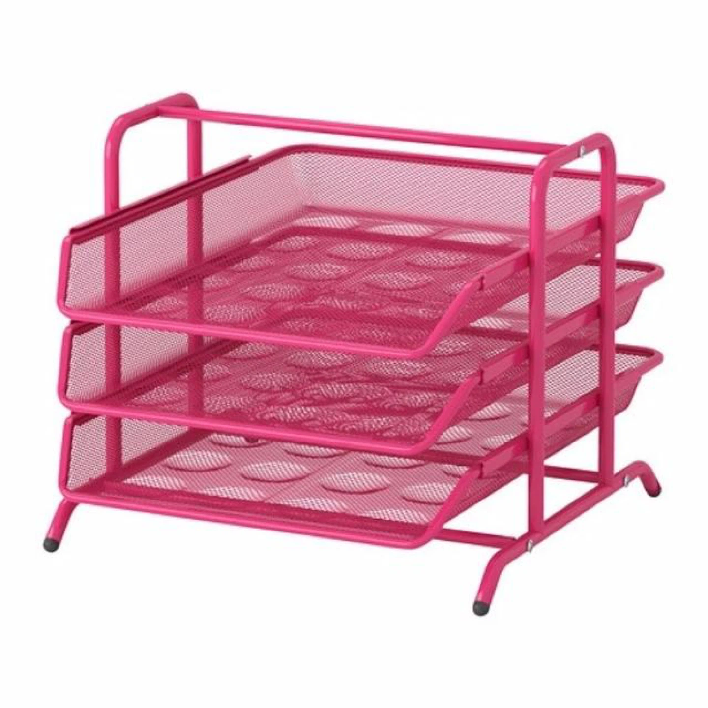 Pink 3-Tier Mesh Desk Organizer Tray - photo 4