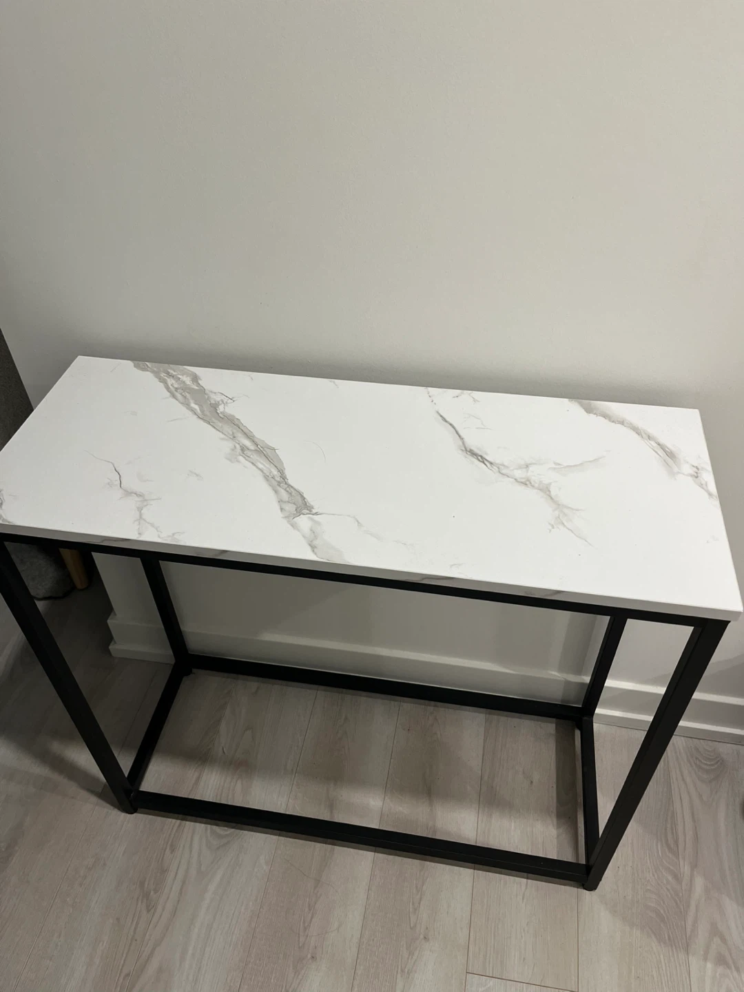 Console Table with White Marbled Top - NEED GONE BY 02/26