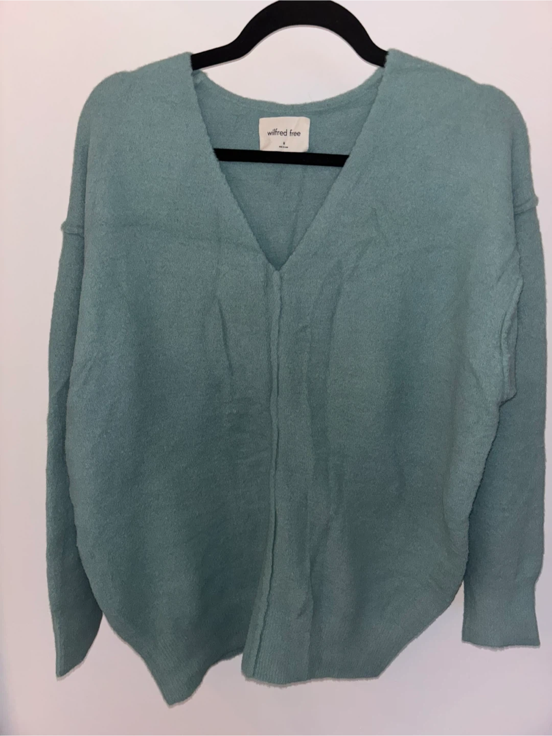 Wilfred Free Teal V-Neck Sweater - Size M