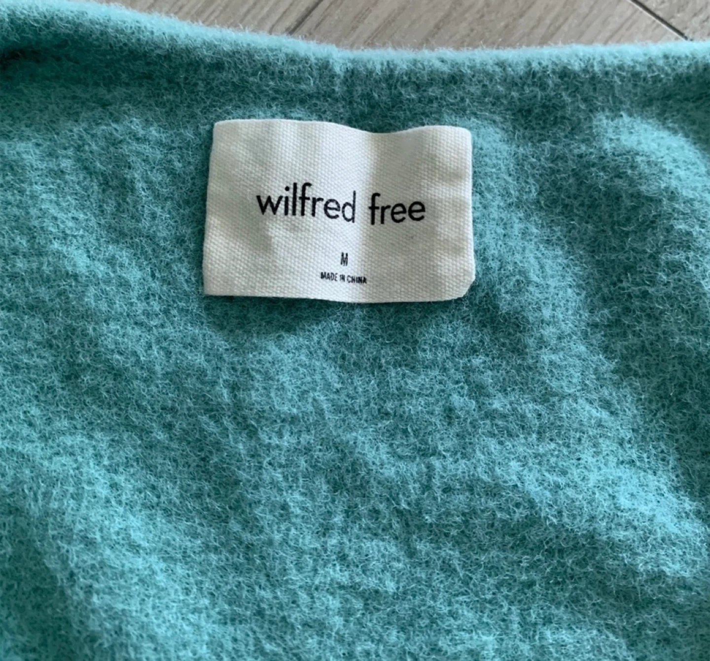 Wilfred Free Teal V-Neck Sweater - Size M - photo 2