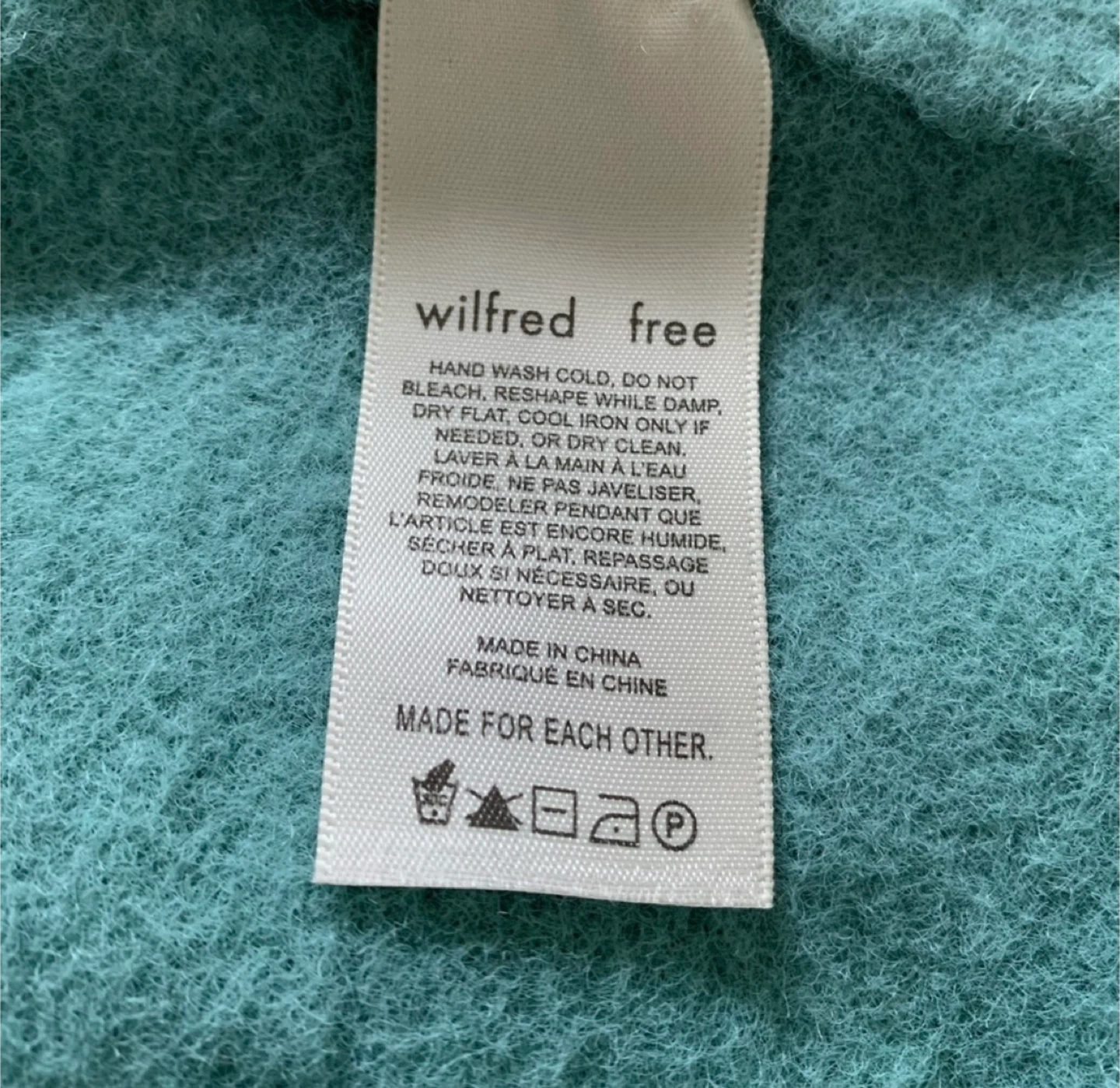 Wilfred Free Teal V-Neck Sweater - Size M - photo 3