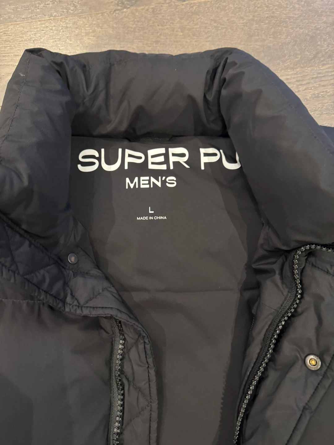 SUPER PU MEN'S Puffer Vest - Black, Size L - photo 2