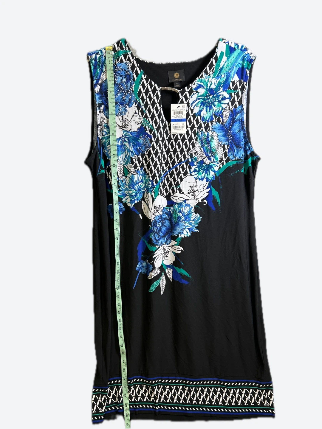 JM Collection Brush Florals Sleeveless Top XL - photo 5