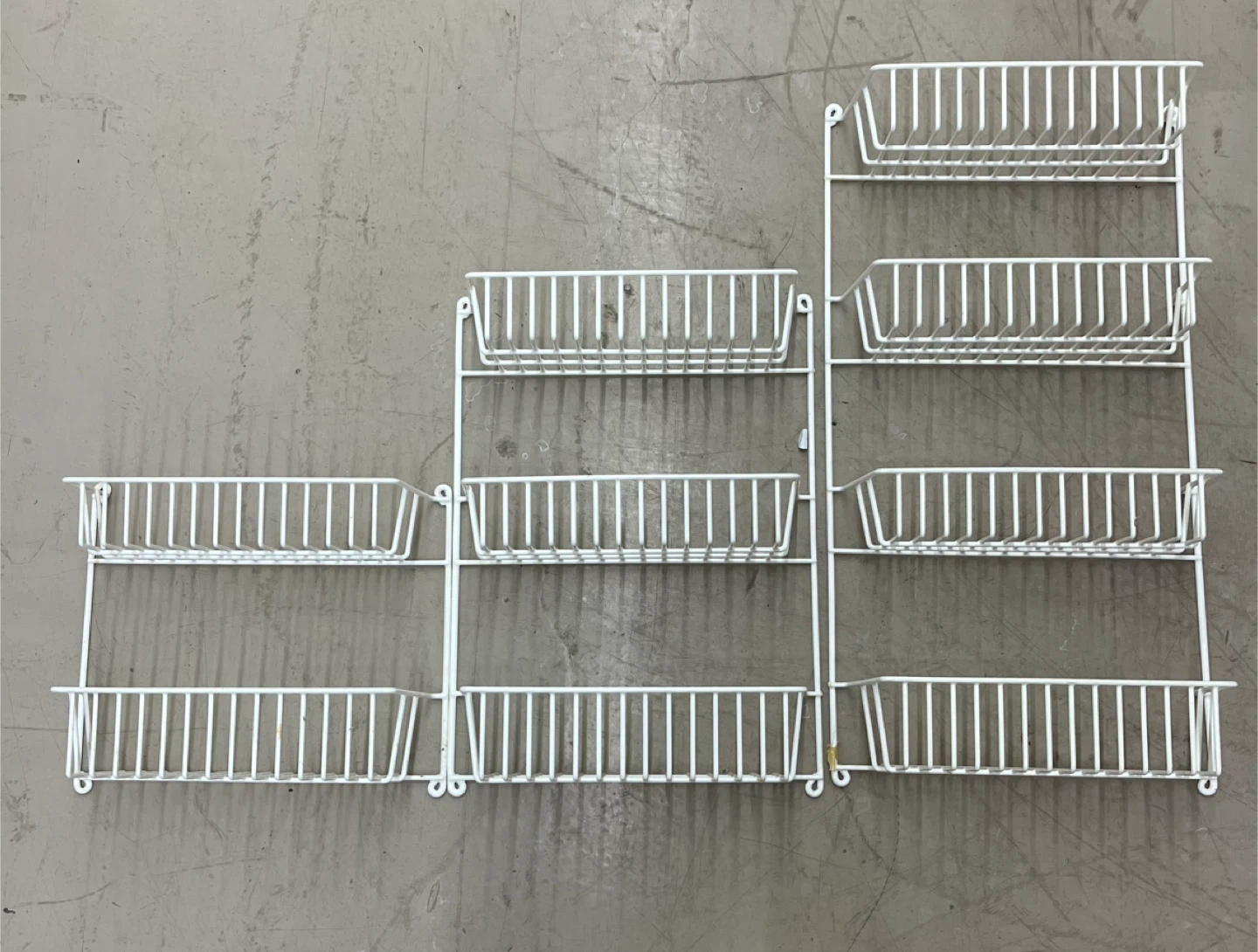 White Wire Wall Mount Storage Rack Shelves