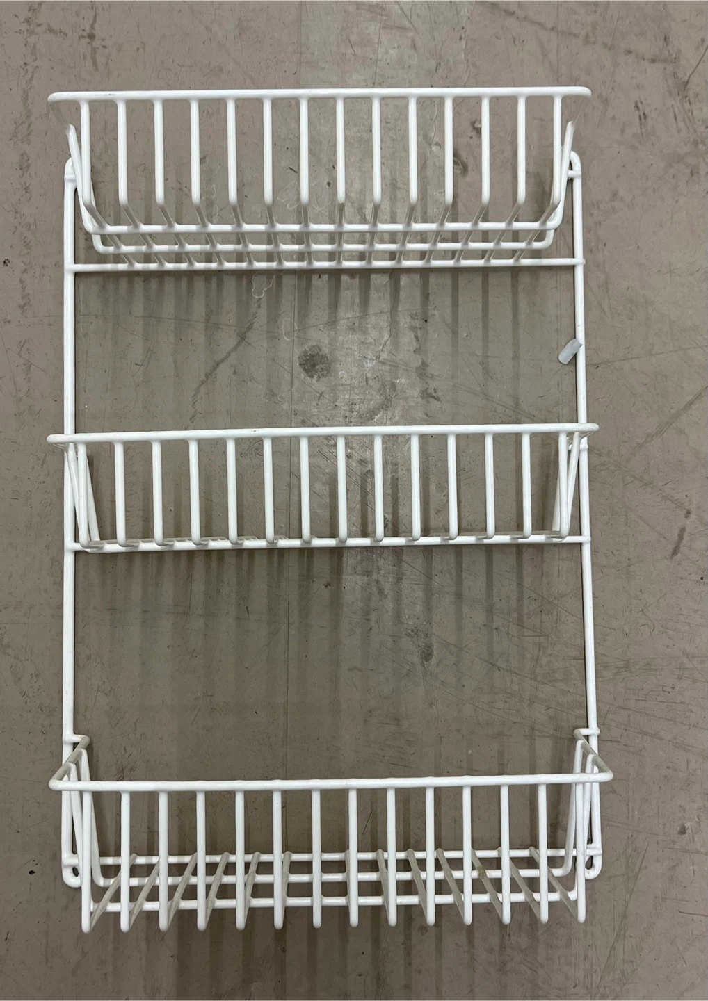 White Wire Wall Mount Storage Rack Shelves - photo 3