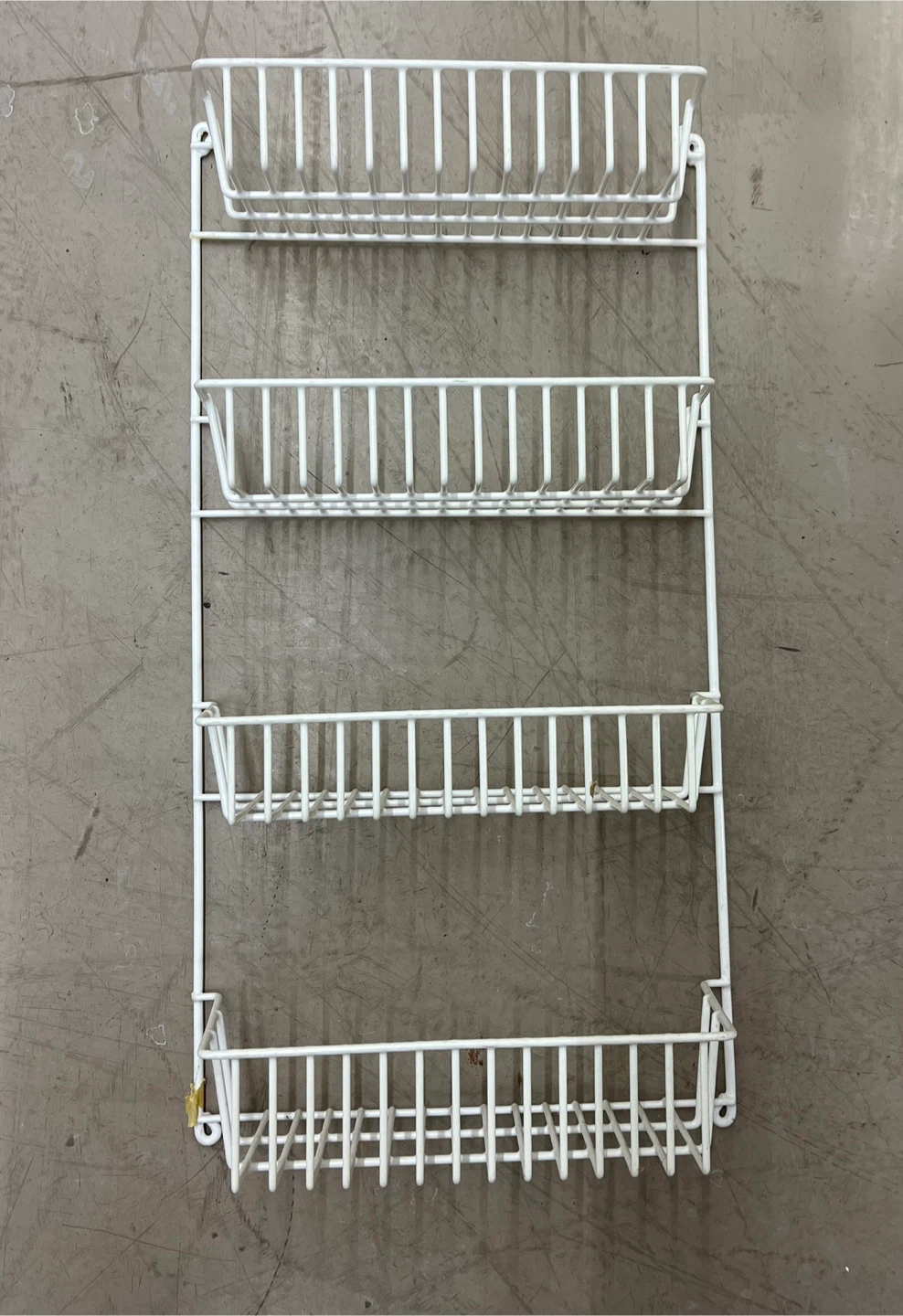 White Wire Wall Mount Storage Rack Shelves - photo 2