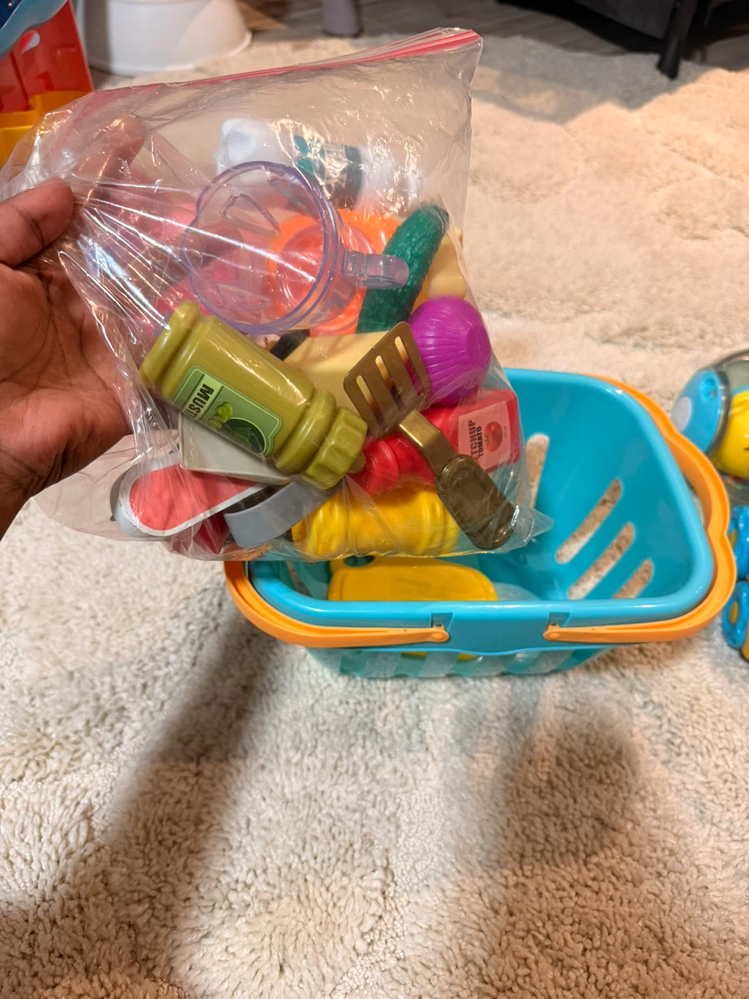 Play Food Set with Shopping Basket
