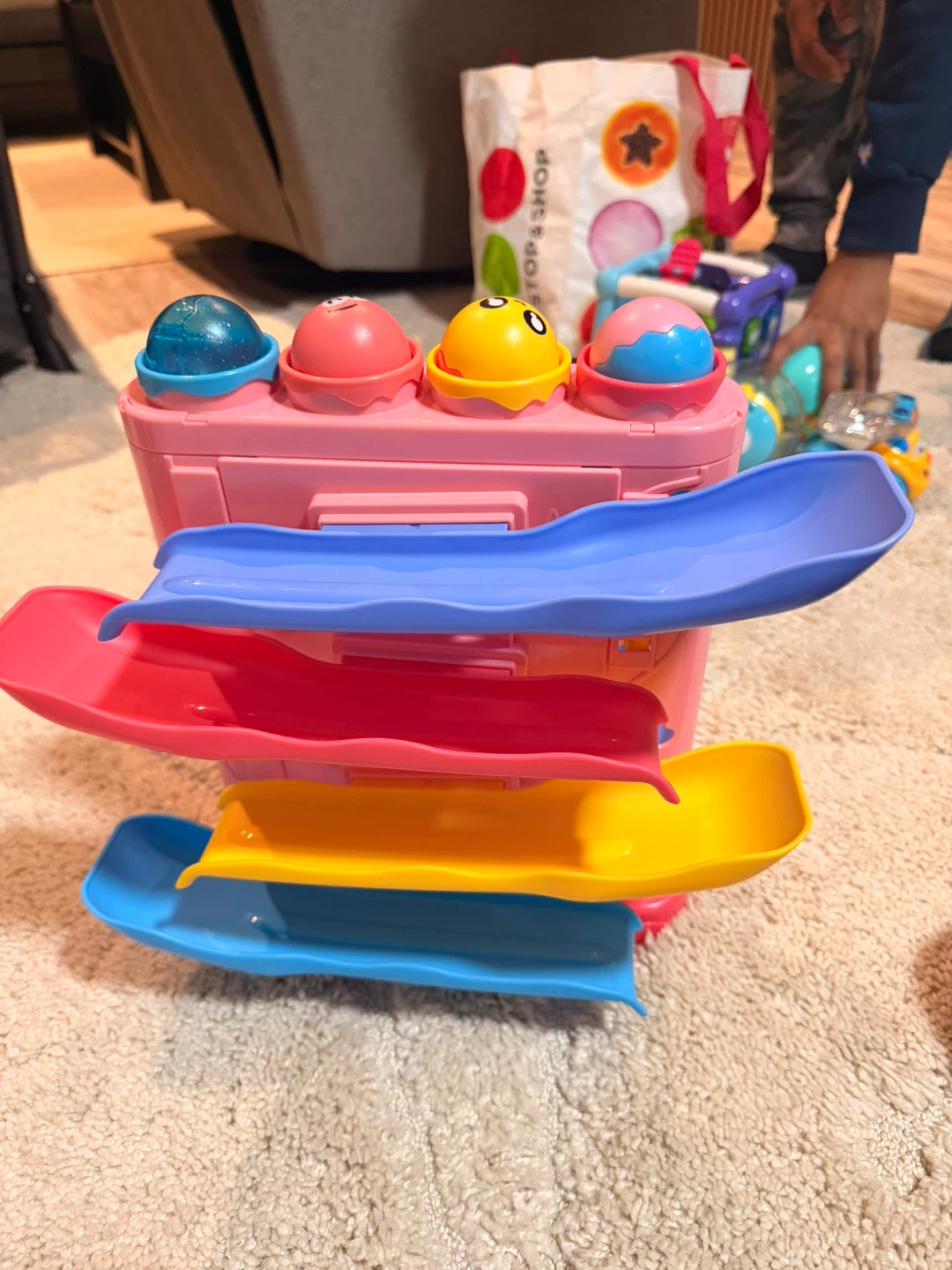 Toddler Ball Drop Ramp Toy with Cars - photo 2