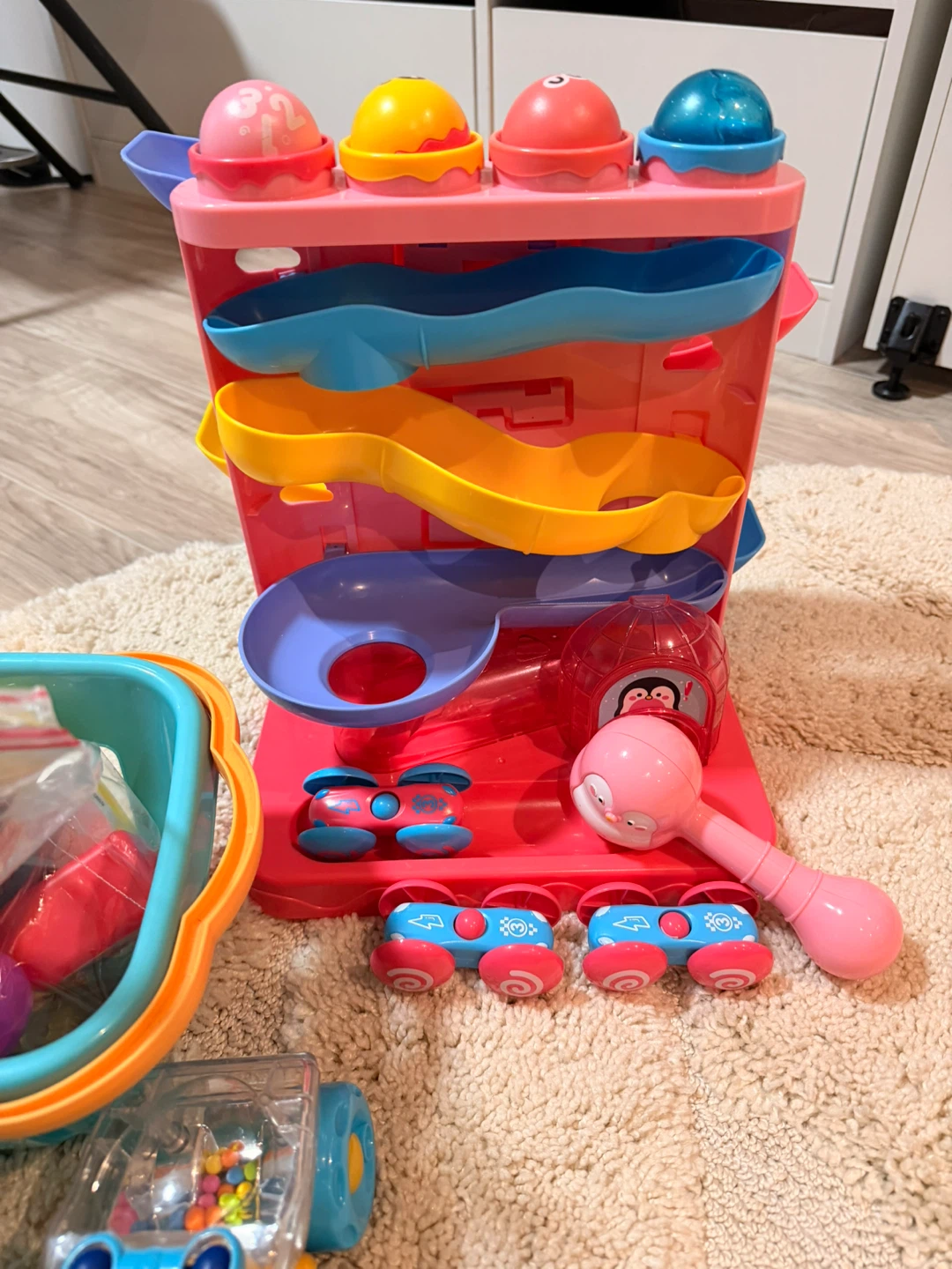 Toddler Ball Drop Ramp Toy with Cars - photo 3