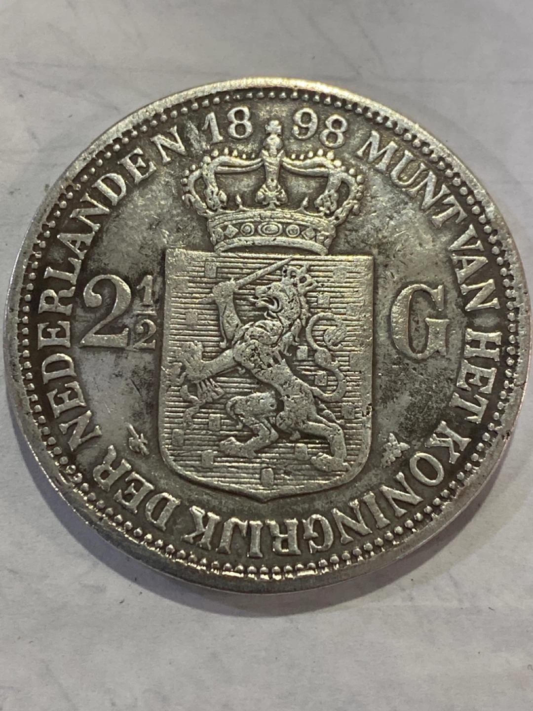 Vintage Dutch Coin 1898 Wilhelmina Koningin - photo 2