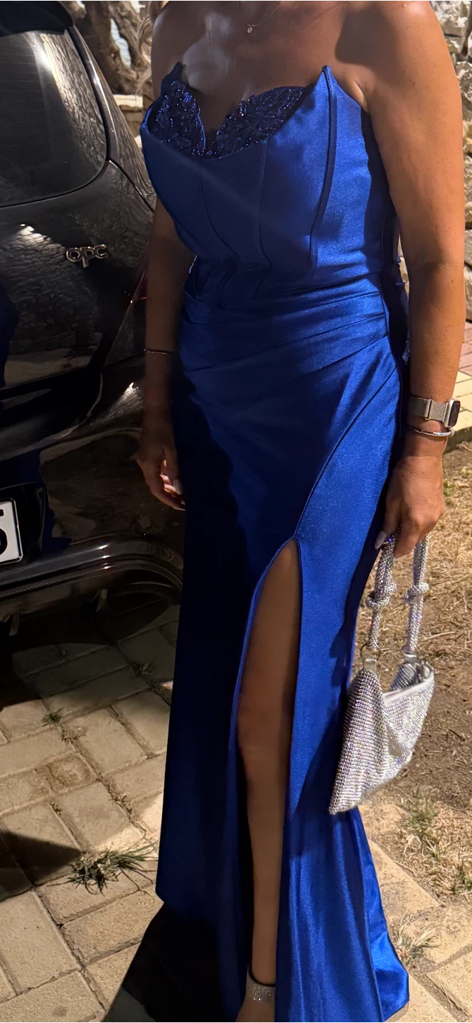 Royal blue evening dress - photo 2