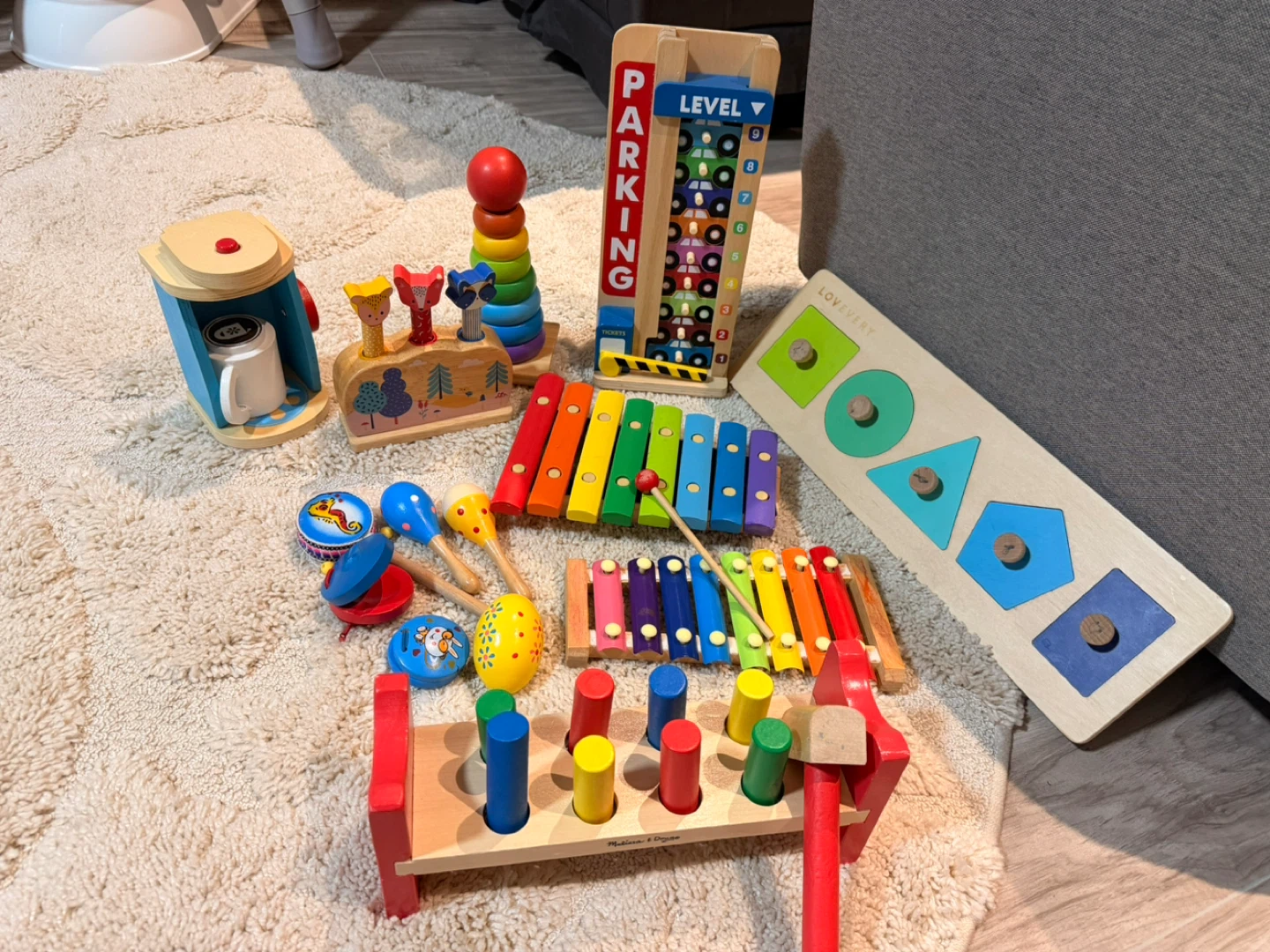 Wooden Educational Toy Bundle for Toddlers