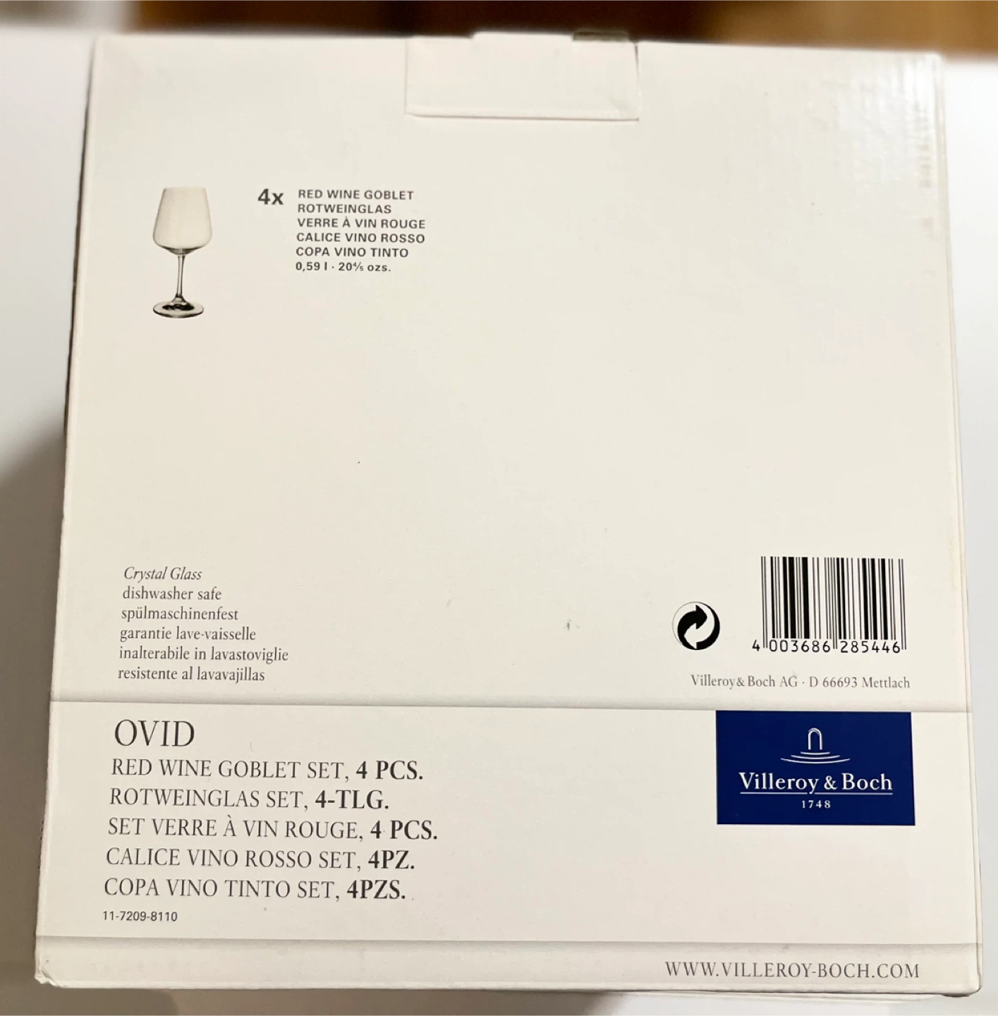 Villeroy & Boch Ovid Red Wine Goblet Set - 4 Pcs - photo 3