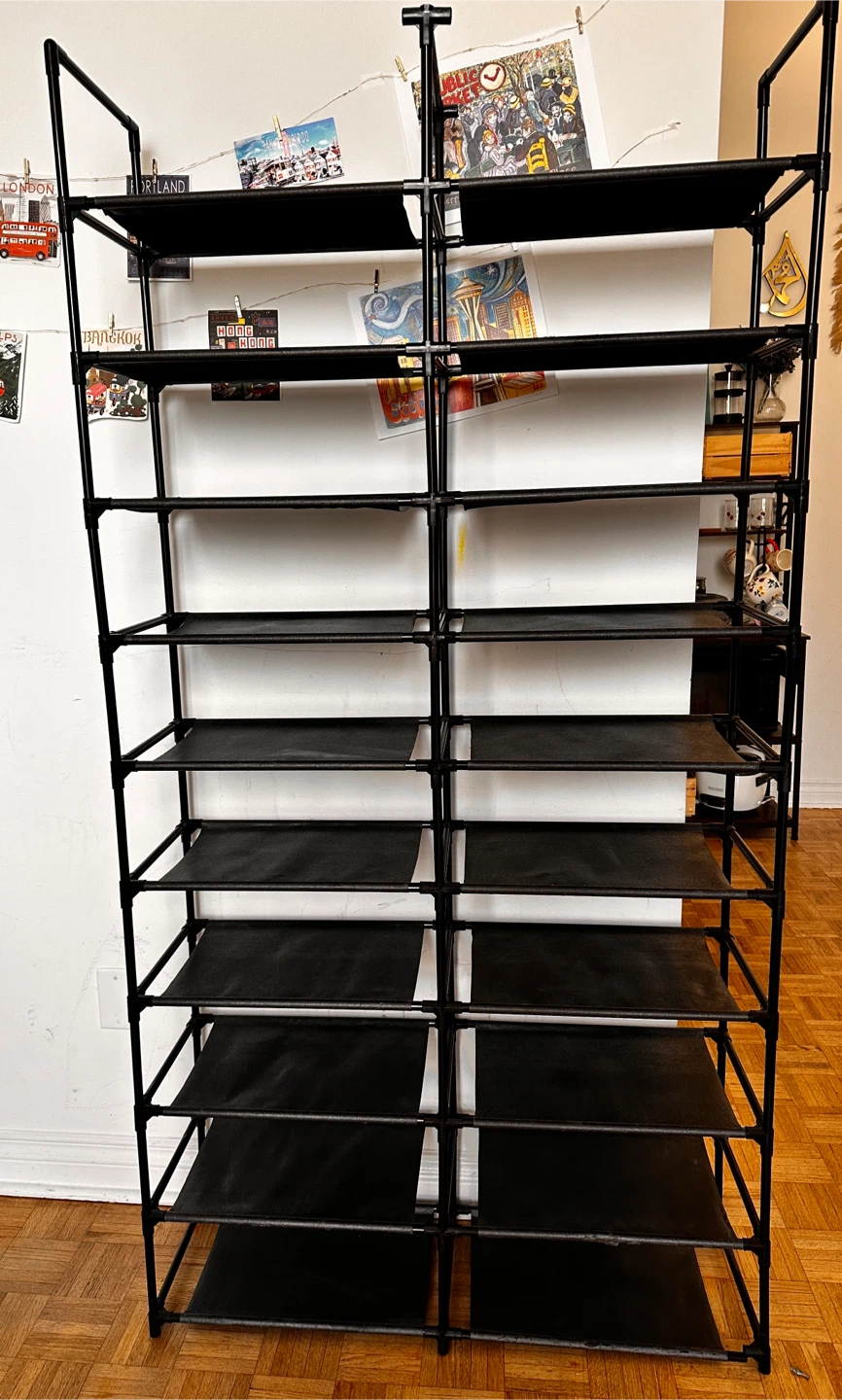 10-Tier Black Shoe Rack Organizer - photo 2