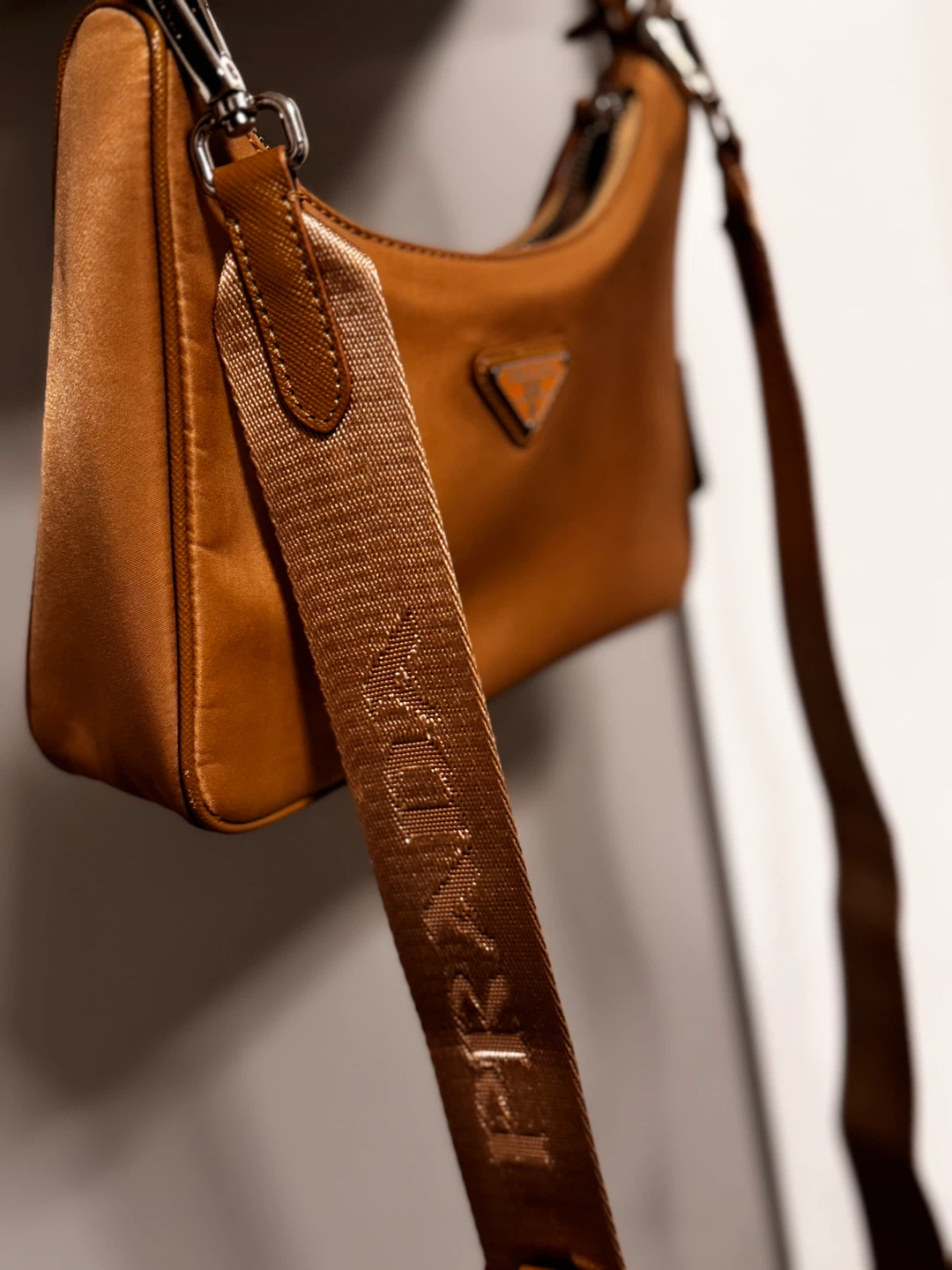 Prada Camel Shoulder Bag with Chain Strap - photo 3