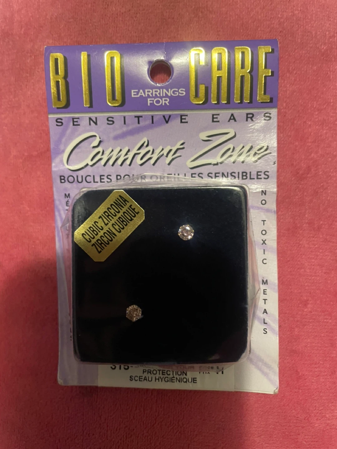 Bio-Care Comfort Zone Cubic Zirconia Earrings for Sensitive Ears