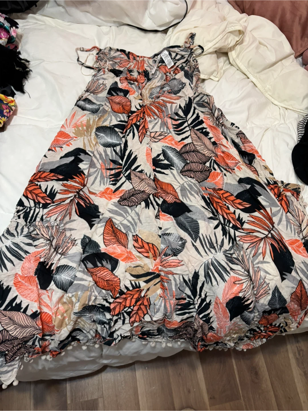 Women's Floral Print Viscose Maxi Dress XL/TG