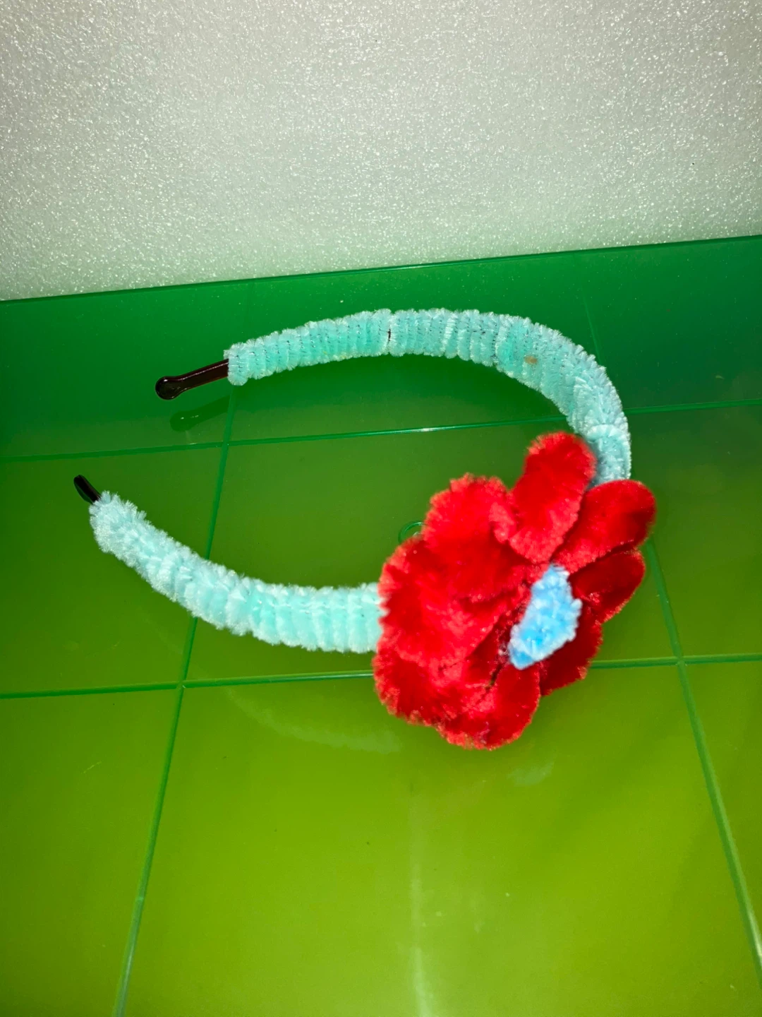 Handmade Pipe Cleaner Headbands with Flowers and Ears - photo 5