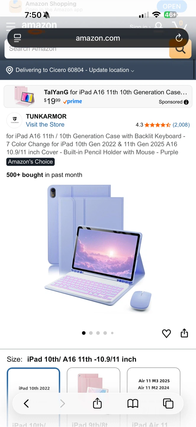TUNKNARMOR iPad 10th Gen Case with Backlit Keyboard and Mouse - photo 4