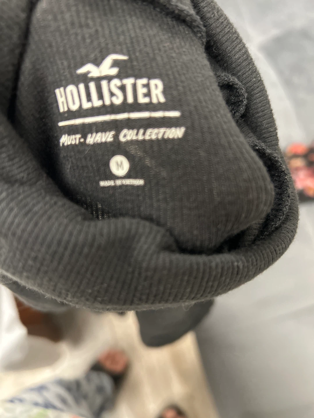 Hollister Black Turtleneck Long Sleeve Top Size M