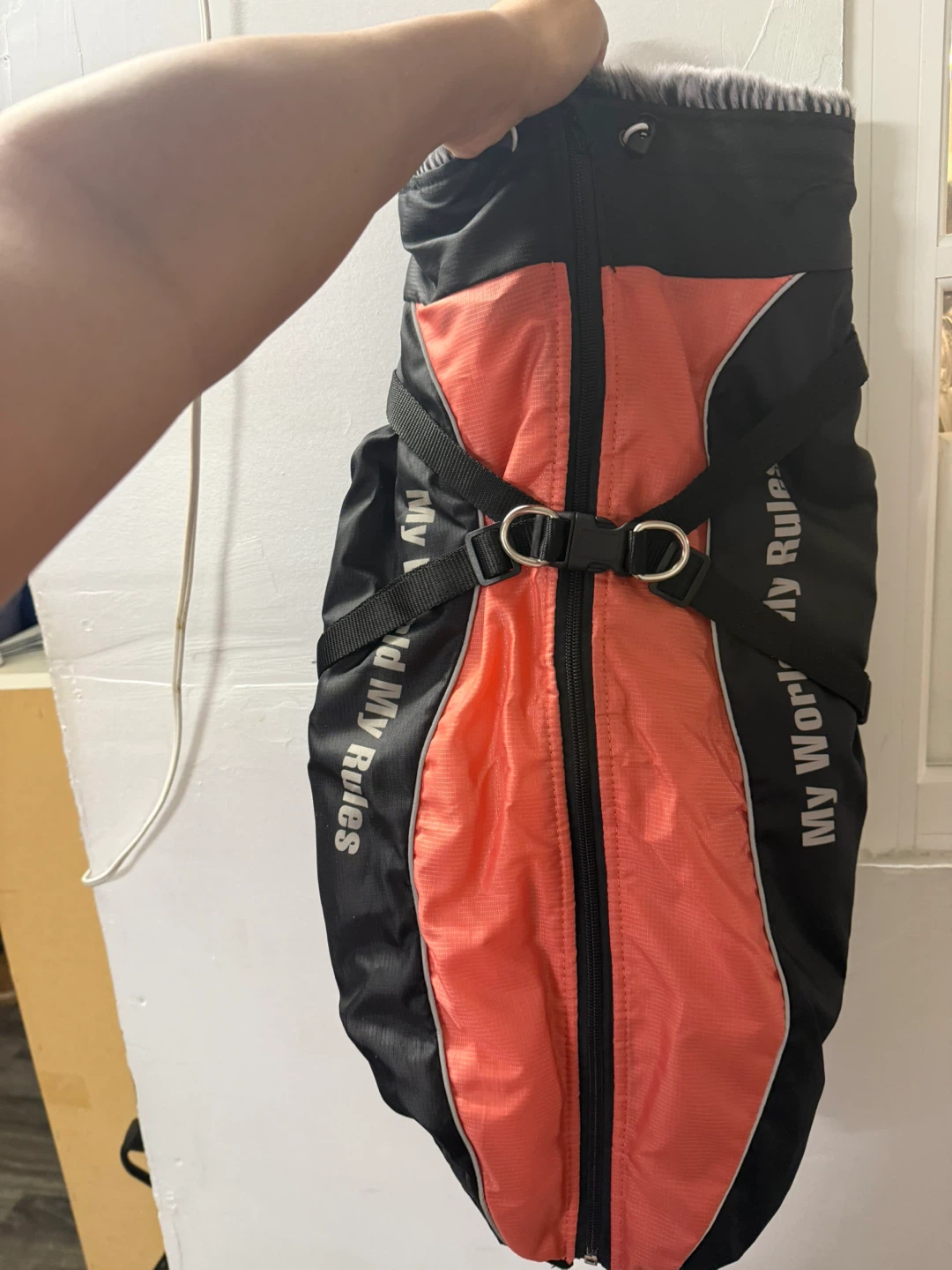 Dog Winter Coat Vest - "My World My Rules"