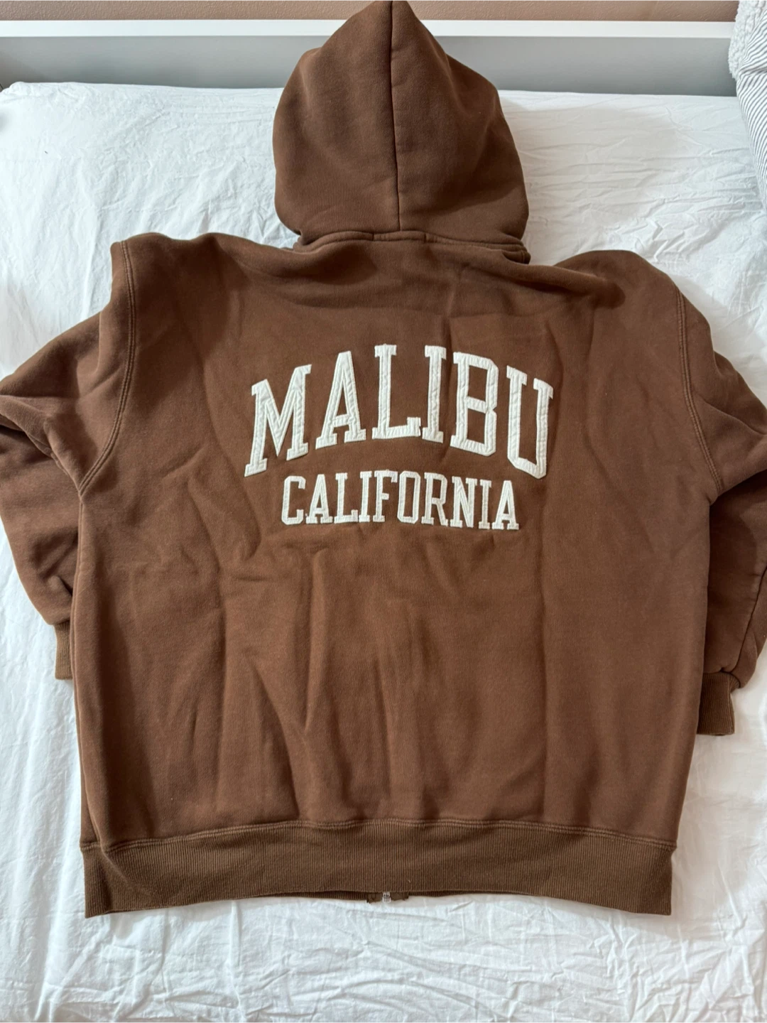 Brandy Melville "Malibu California" Zip-Up Hoodie