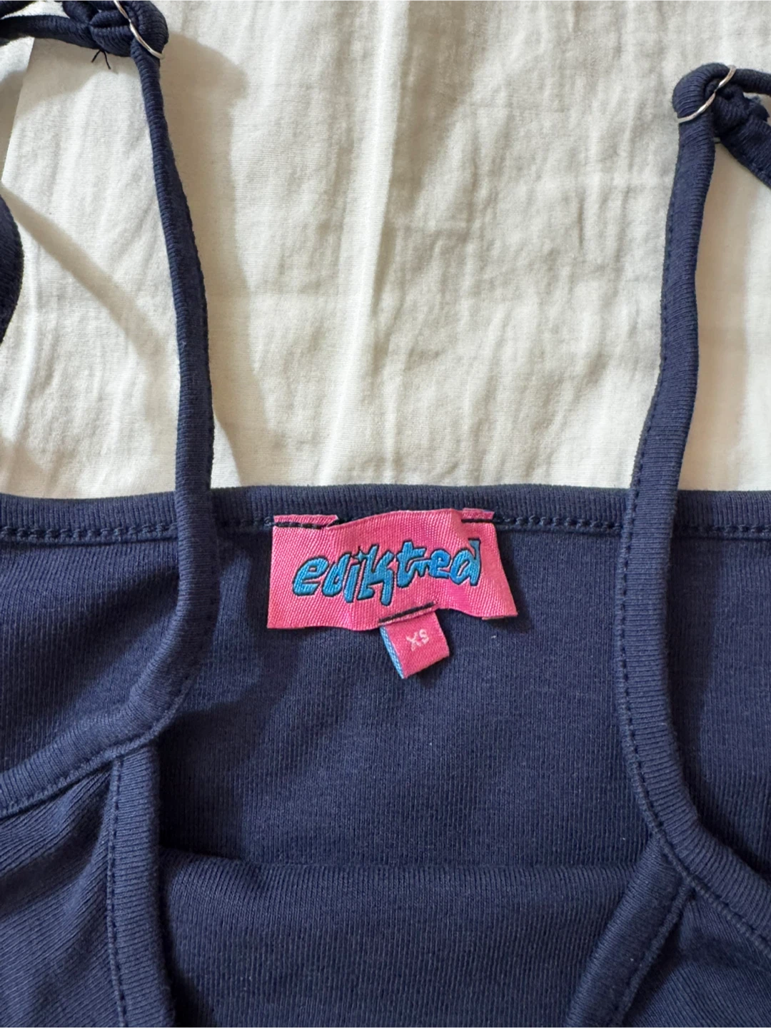 edikted Navy Blue Tank Top - XS - photo 2