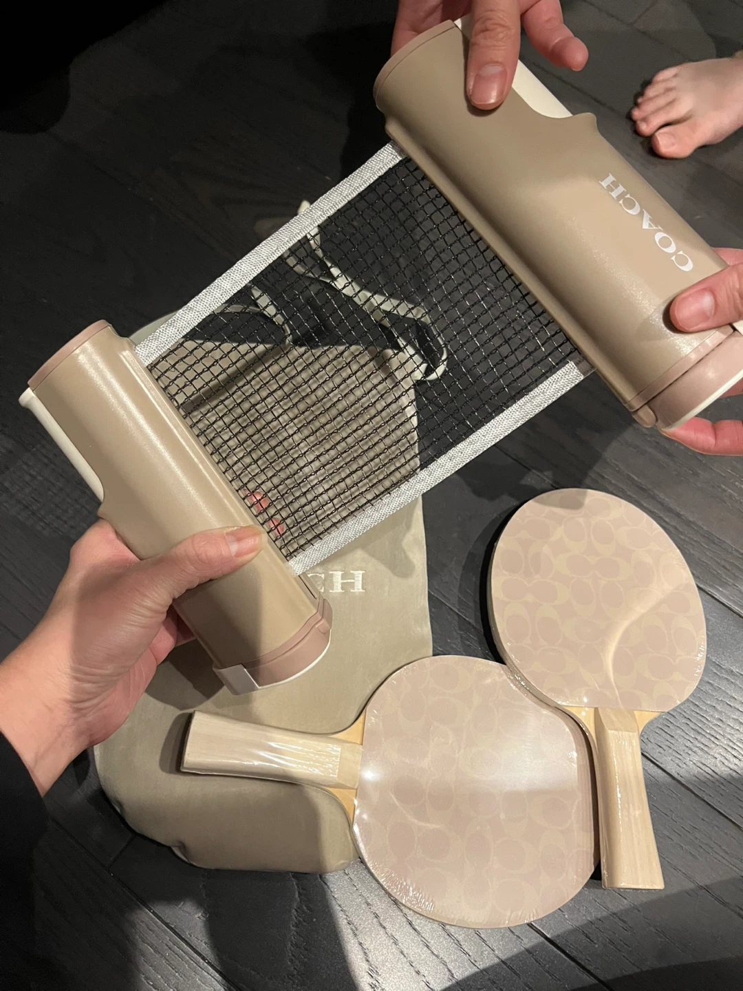 Coach Ping Pong Paddle Set with Net - photo 2
