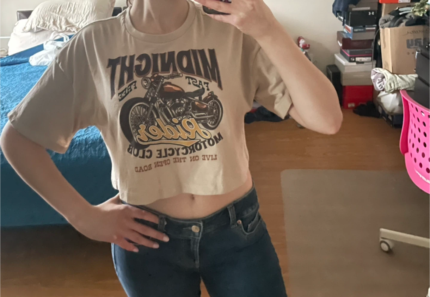 Midnight Rider Motorcycle Club Cropped T-Shirt - photo 2