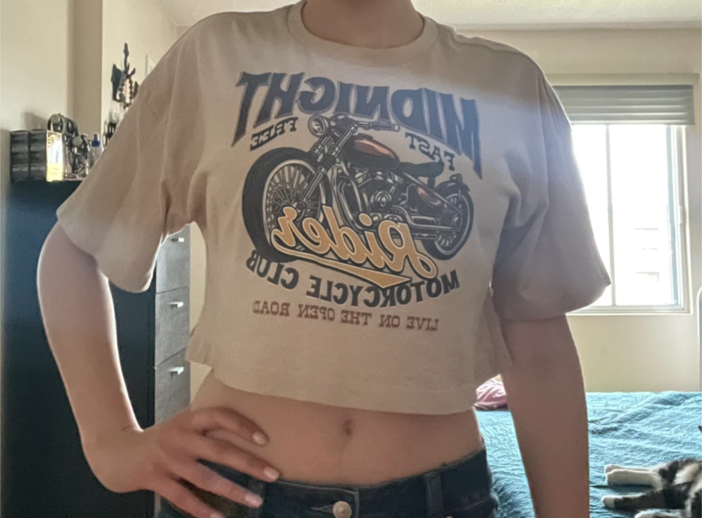 Midnight Rider Motorcycle Club Cropped T-Shirt - photo 3