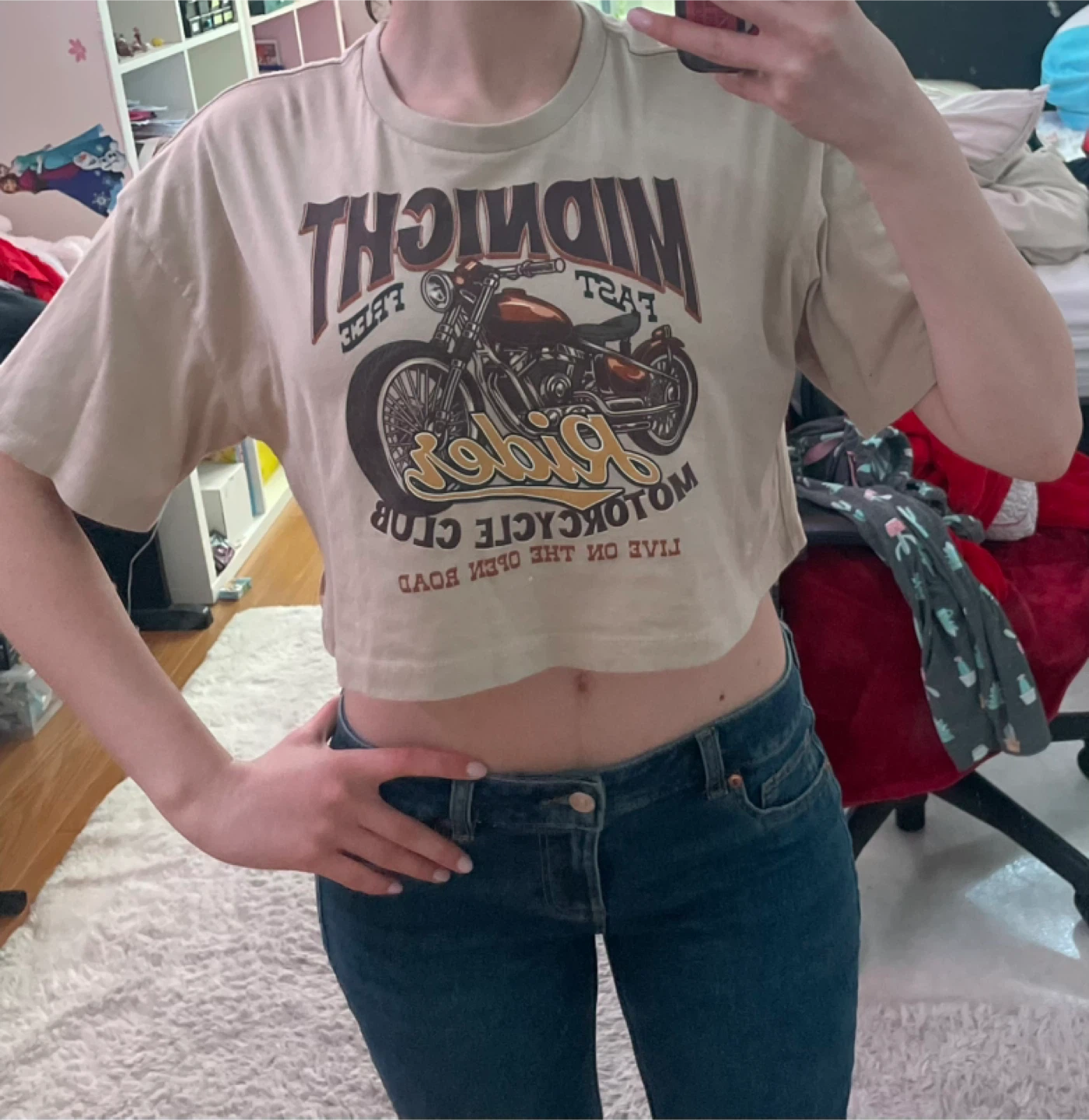 Midnight Rider Motorcycle Club Cropped T-Shirt