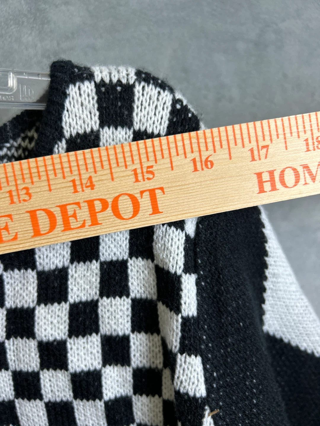Black and White Checkerboard Cardigan - photo 4