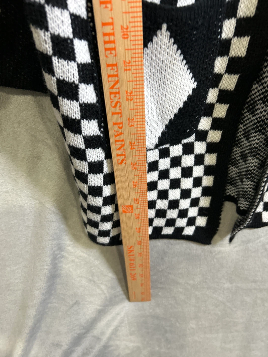 Black and White Checkerboard Cardigan - photo 5