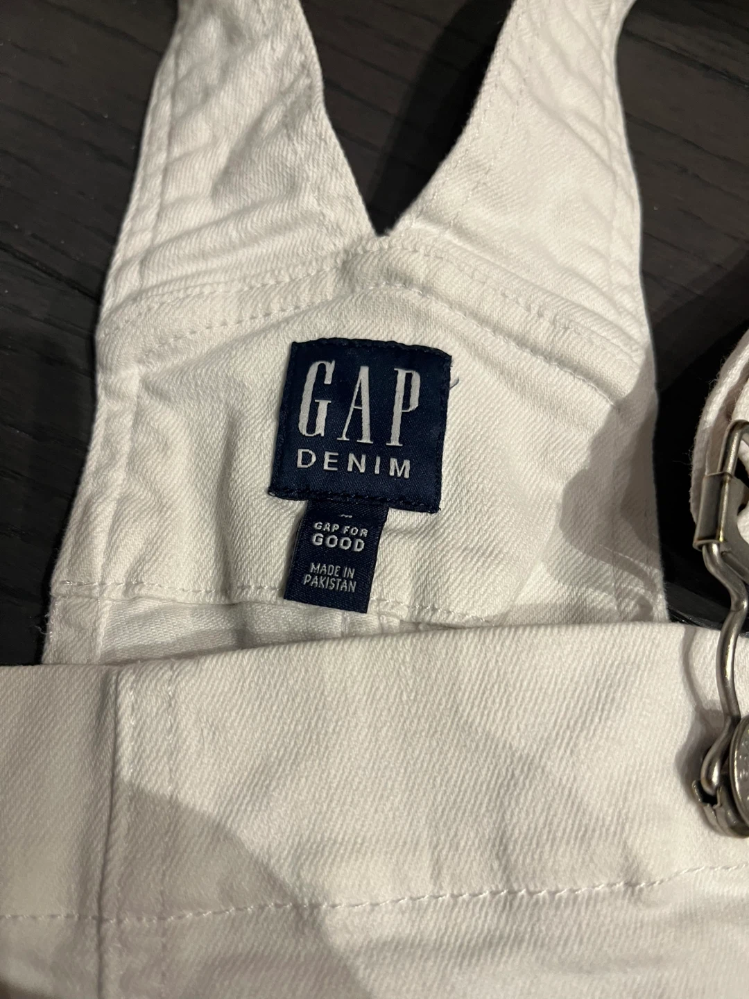GAP Denim Overalls - White and Blue (M) - photo 3