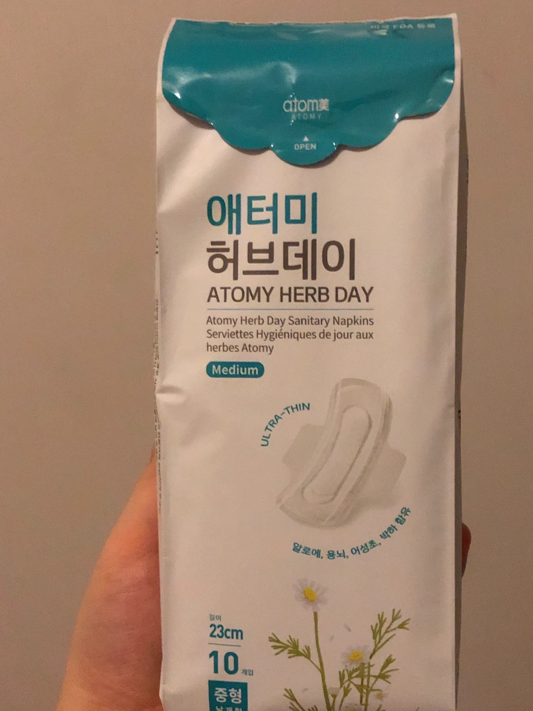 생리대 Atomy Herb Day pads - Medium - photo 2