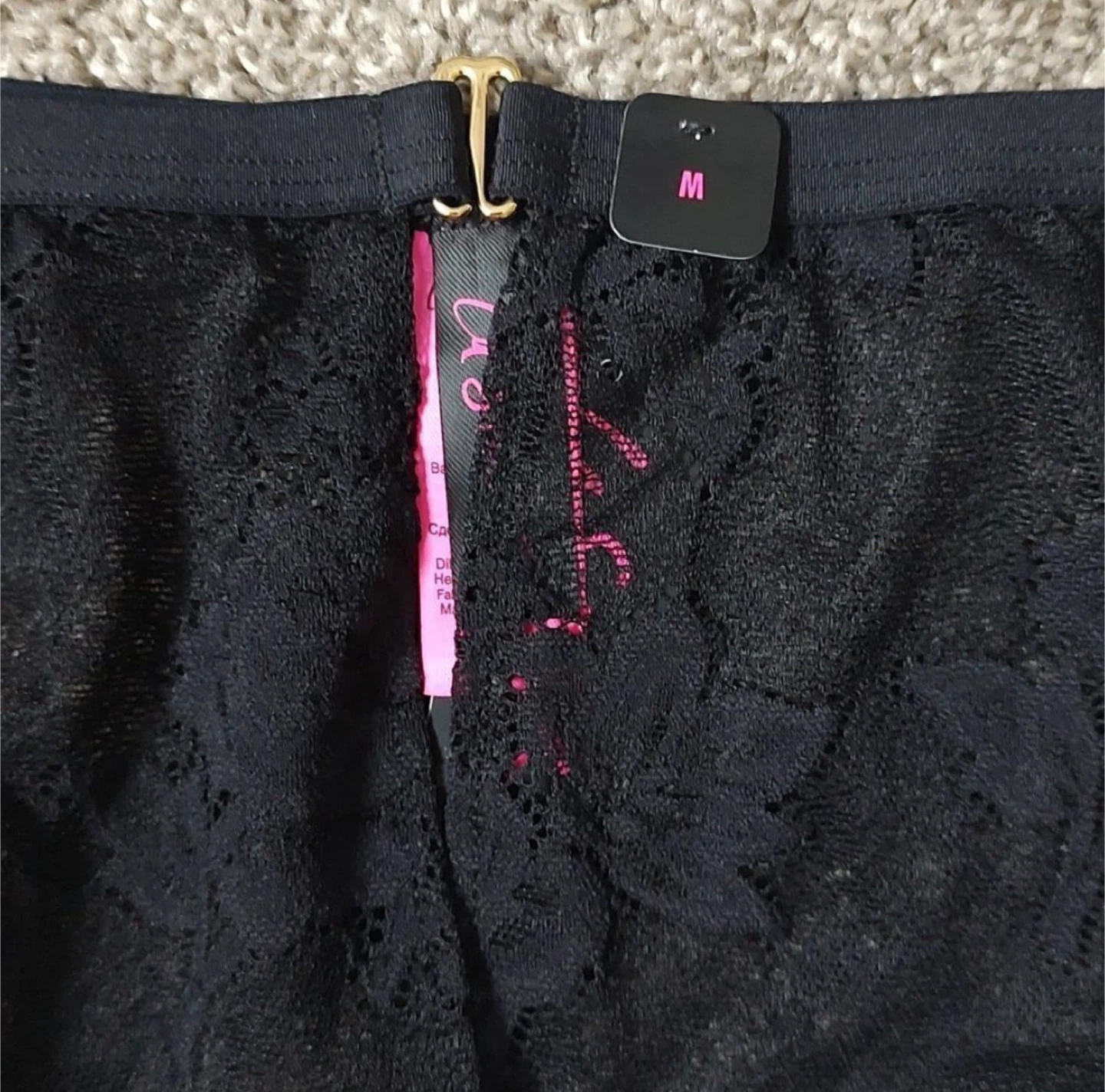 BNWT La SENZA Black Lace Garter Skirt Lingerie - photo 5