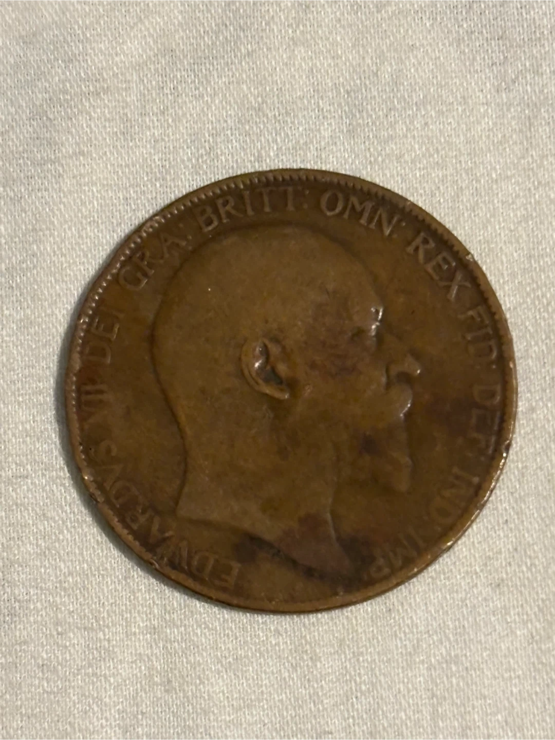 1907 British Penny Coin