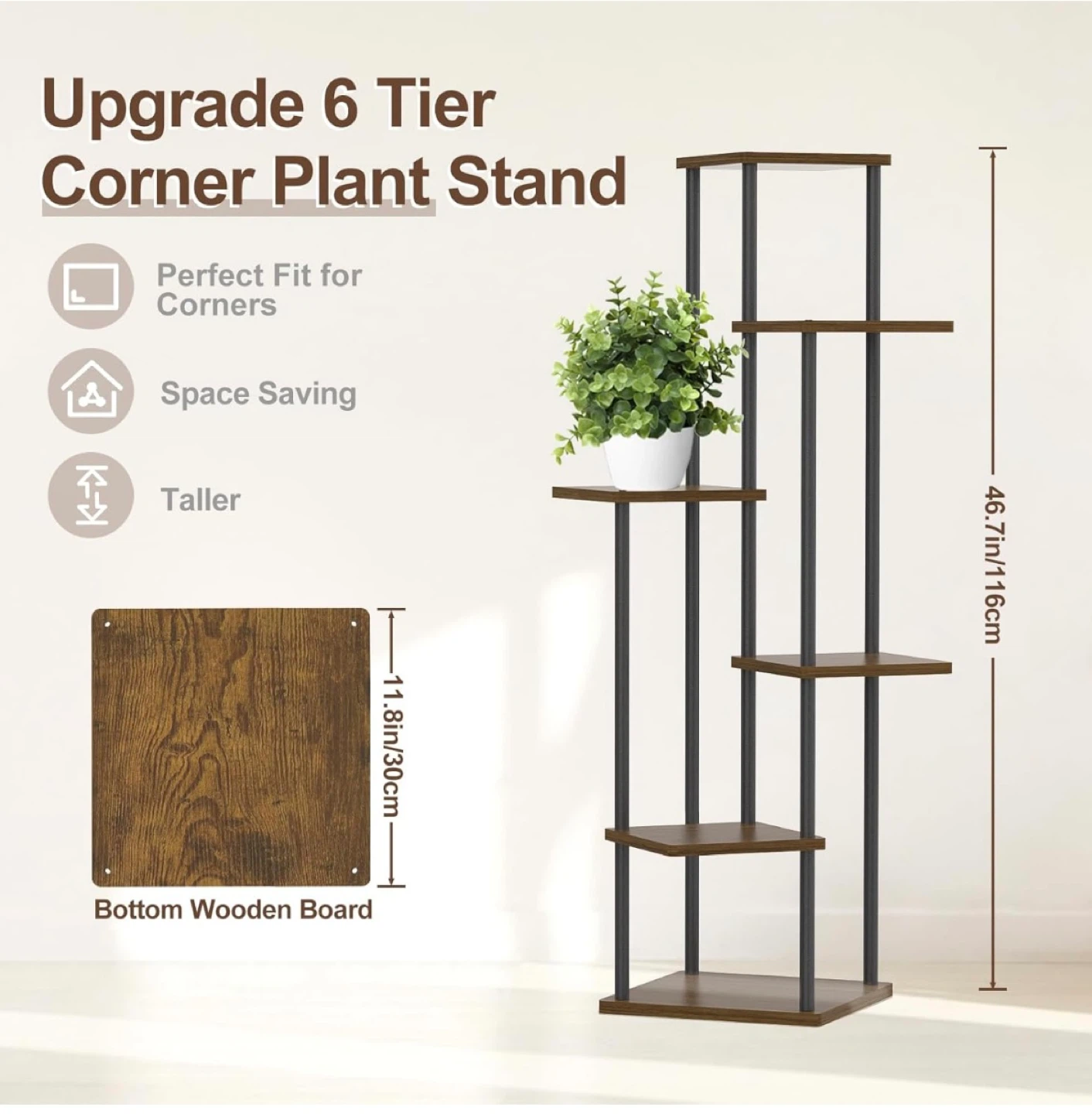 6 Tier Corner Plant Stand - photo 3