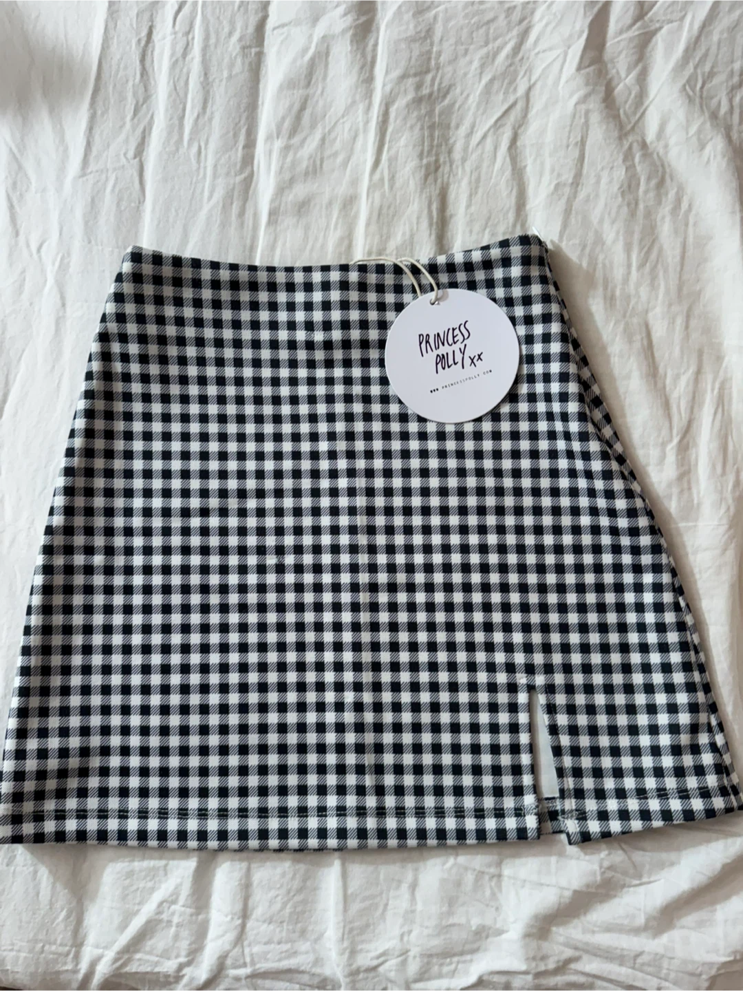 Princess Polly Wilson Mini Skirt Black Gingham Size 0