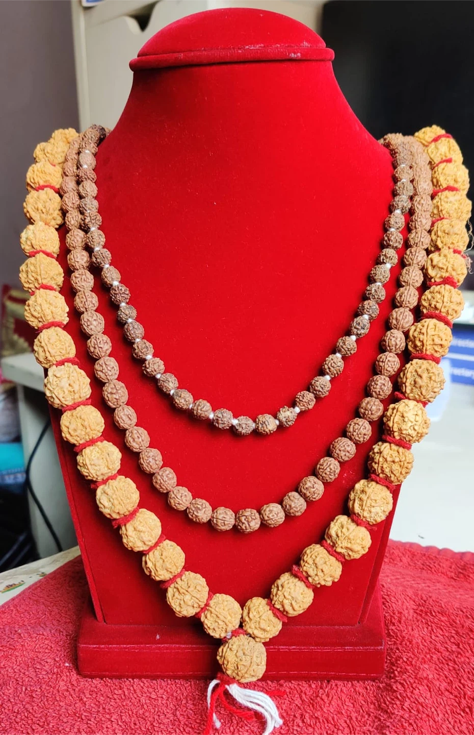Rudraksha Mala Beads Necklace Set