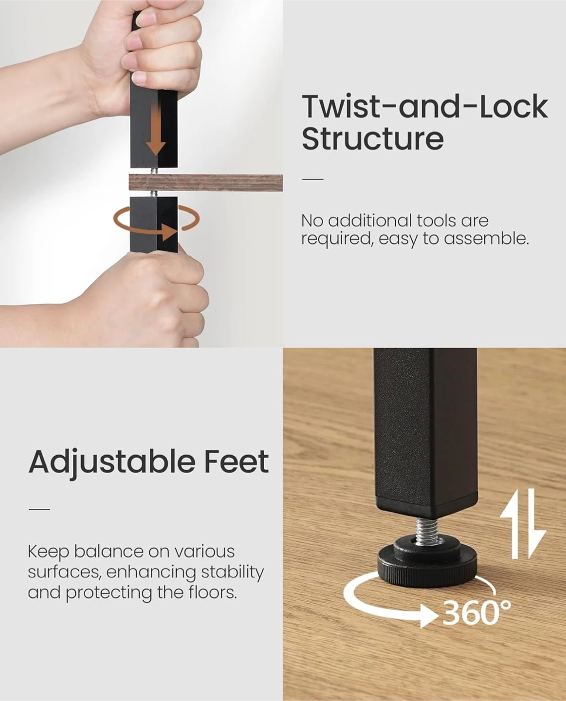 3-Tier Narrow End Table with Charging Station - photo 5