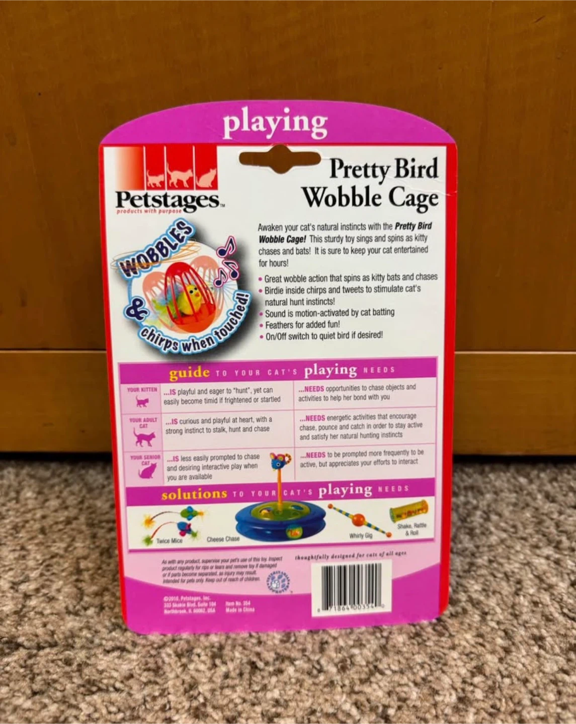 Petstages Pretty Bird Wobble Cage Cat Toy - photo 2