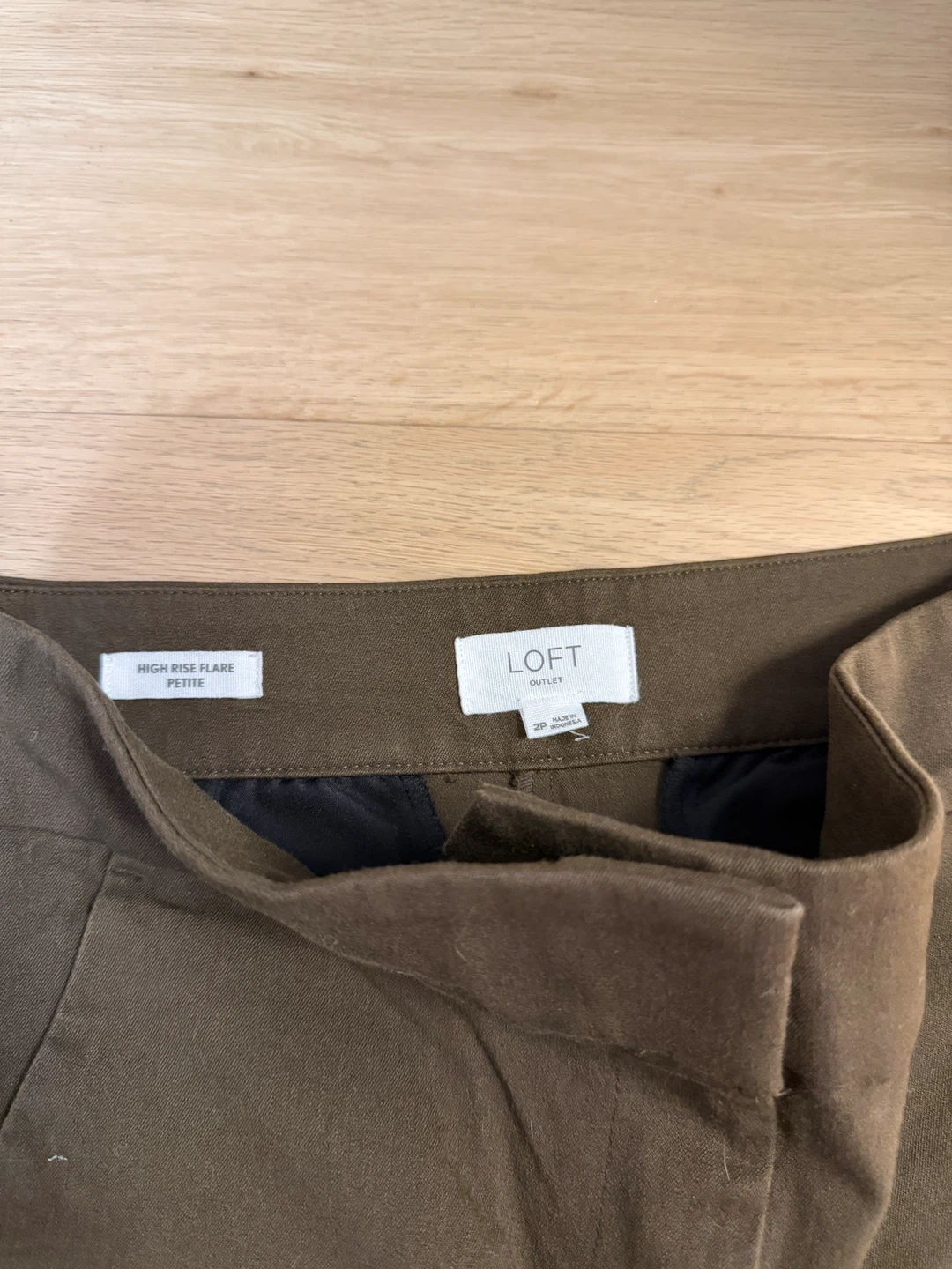 LOFT Outlet High Rise Flare Petite Pants - photo 4