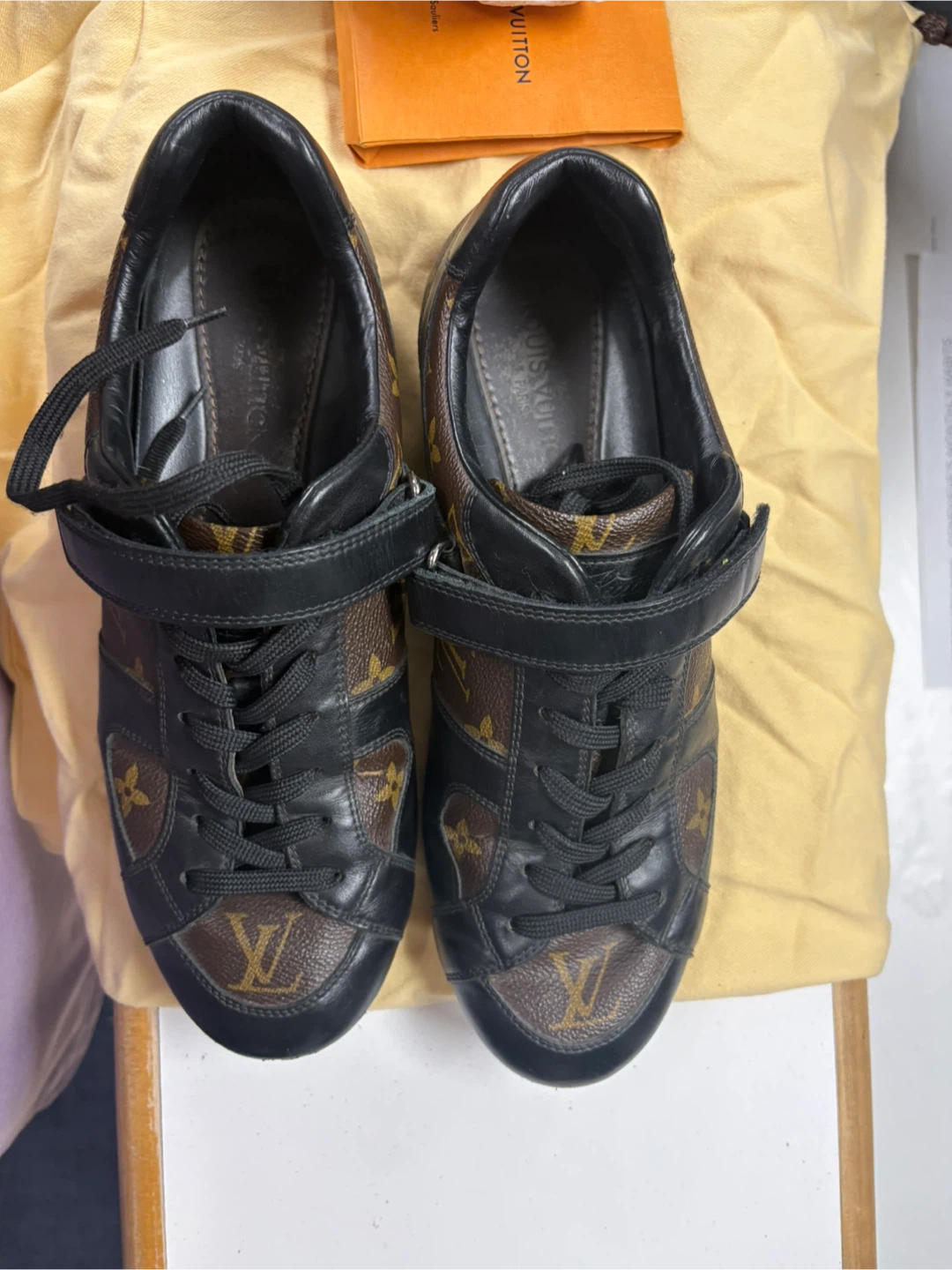 Authentic Louis Vuitton Passenger Sneakers - Monogram Macassar