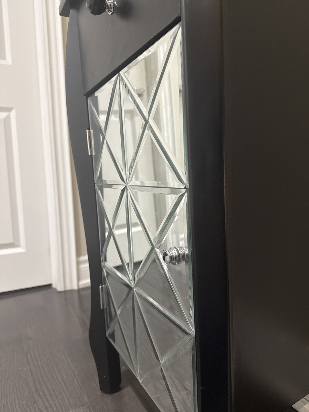 🥕Black Mirrored Accent Cabinet - photo 3