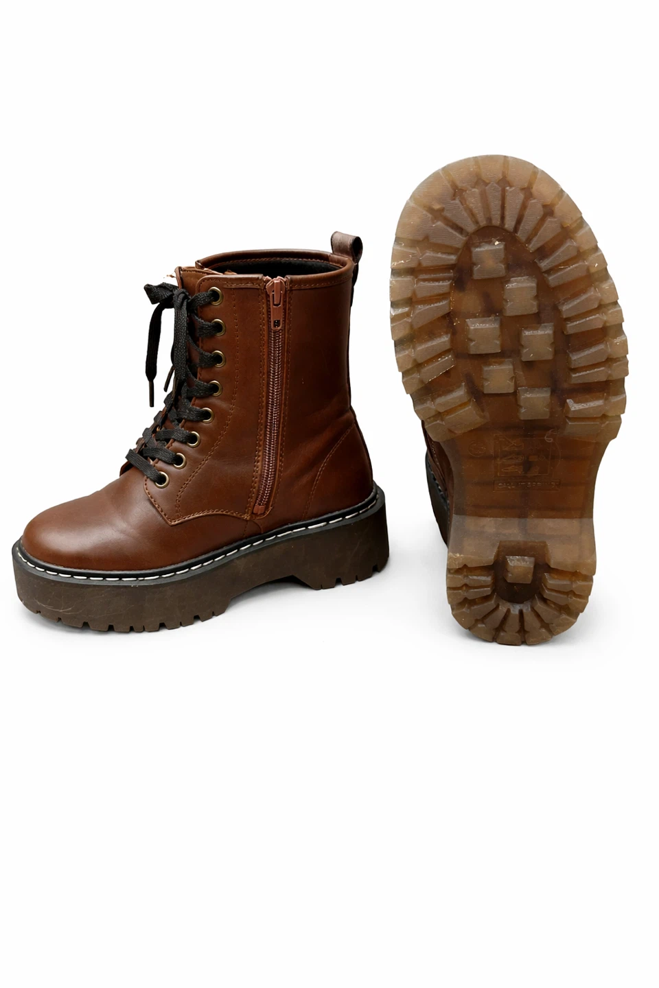Call It Spring Women's Brown Combat Boots - photo 4