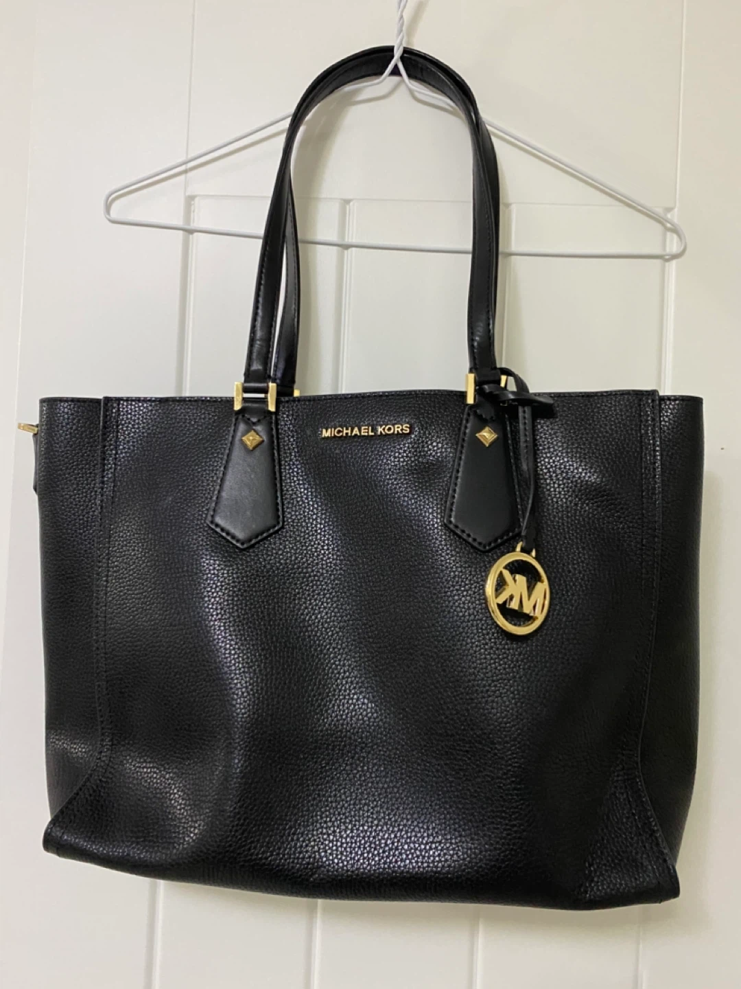 Michael Kors Black Leather Tote Bag