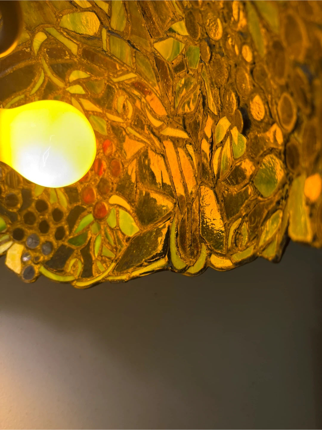 🥕 Tiffany Style Stained Glass Grape Accent Lamp - photo 5