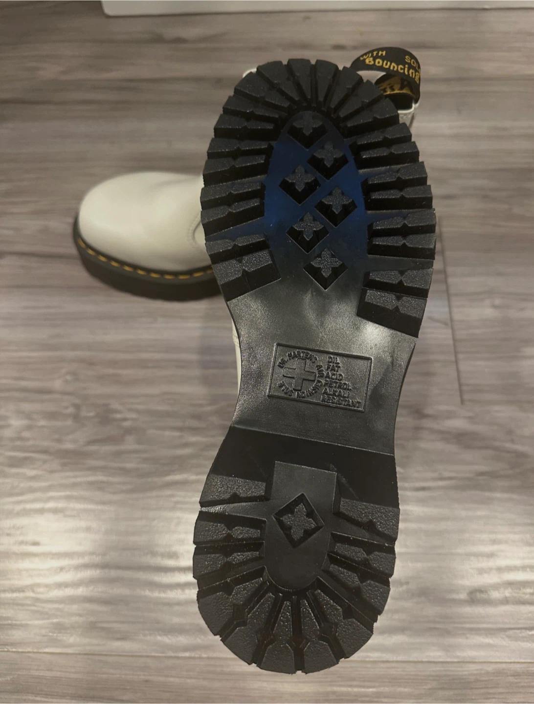Dr. Martens White Leather Chelsea Boots Platform - photo 5